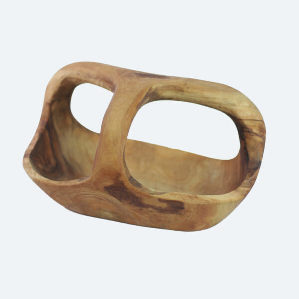 Medium-sized olive wood fruit bowl